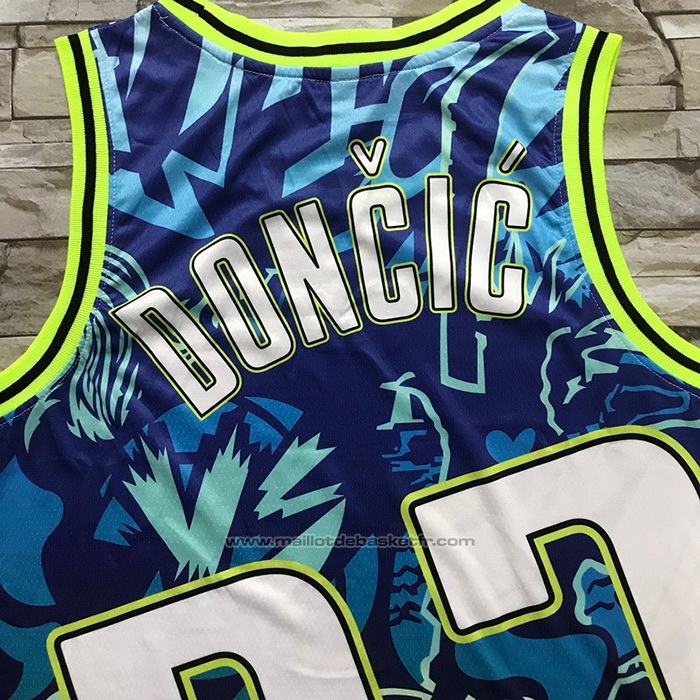 Maillot Dallas Mavericks Luka Doncic #77 Mitchell & Ness Bleu